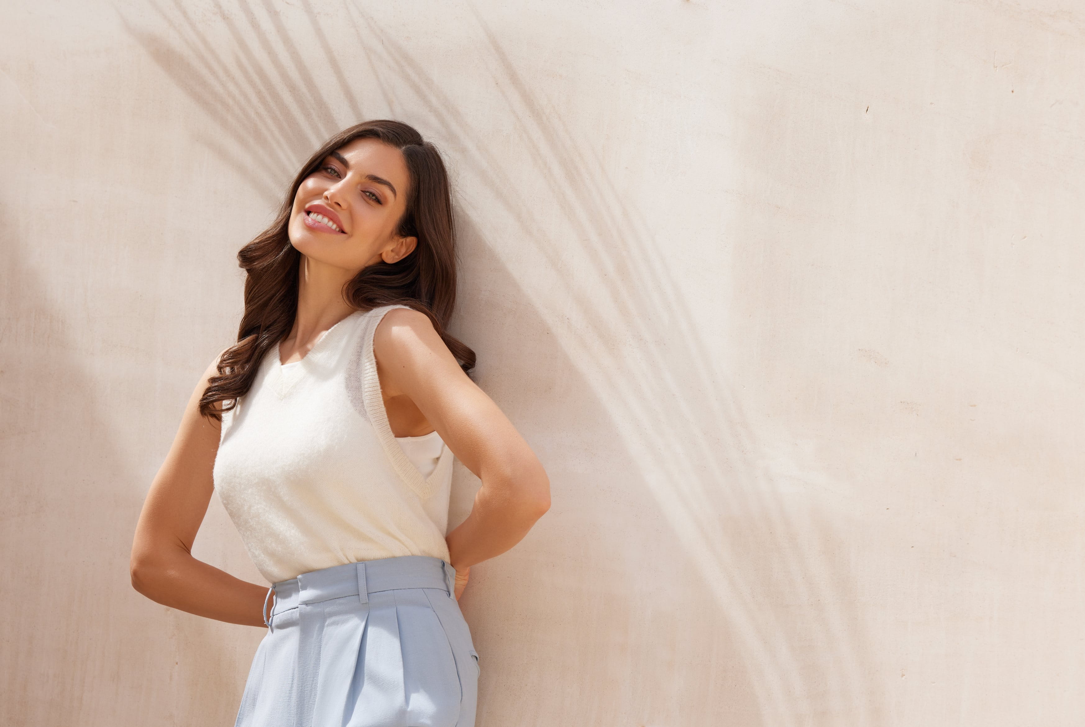 woman standing under the sun