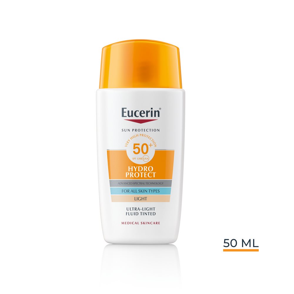 Ultra lehký Fluid na opalování na obličej Hydro Protect SPF 50+ Světlý